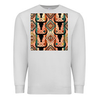 Dove Grey native american aztec seamless pattern 4 Premium Sweatshirt - BundleAndBundleShop