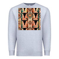 Heather Grey native american aztec seamless pattern 4 Premium Sweatshirt - BundleAndBundleShop