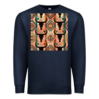 Navy native american aztec seamless pattern 4 Premium Sweatshirt - BundleAndBundleShop
