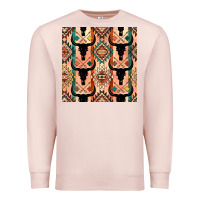 Pale Pink native american aztec seamless pattern 4 Premium Sweatshirt - BundleAndBundleShop