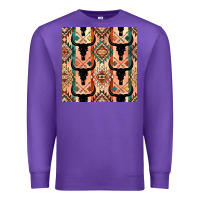 Purple native american aztec seamless pattern 4 Premium Sweatshirt - BundleAndBundleShop