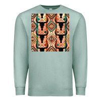 Seafoam native american aztec seamless pattern 4 Premium Sweatshirt - BundleAndBundleShop