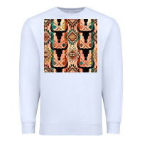 White native american aztec seamless pattern 4 Premium Sweatshirt - BundleAndBundleShop