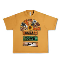 Small Town Girl Western Windmill Wooden Boards Urban Heavy Tee | Teevron