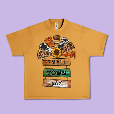 Small Town Girl Western Windmill Wooden Boards Urban Heavy Tee Designed By Jasminsmagicworld