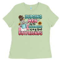 Matcha judging men by the standards of my book boyfriends Ladies Tee - MaliasSmallBusiness