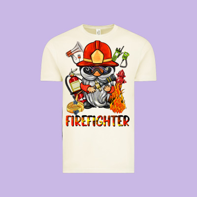 Firefighter Gnome Vintage Tee Designed By Barkaloodesign