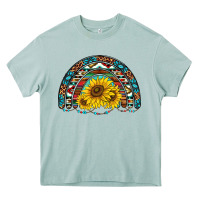 Arona western sunflowers aztec leopard serape  rainbows Heavy Core Tee - AdoDesignShop