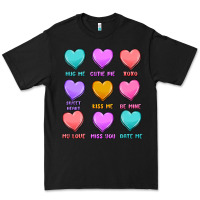 Black valentine's day candy hearts Premium Tee - MaliasSmallBusiness