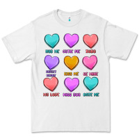 White valentine's day candy hearts Premium Tee - MaliasSmallBusiness