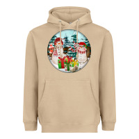 Mushroom Christmas snowman Heavyweight Hoodie - FaDigitalArtStudio