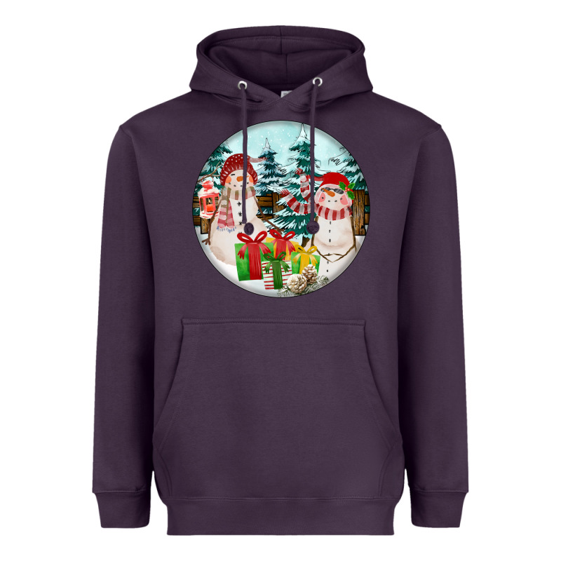 Christmas Snowman Heavyweight Hoodie by FaDigitalArtStudio | Teevron