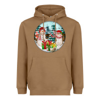 Toasted Coconut Christmas snowman Heavyweight Hoodie - FaDigitalArtStudio