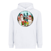 White Christmas snowman Heavyweight Hoodie - FaDigitalArtStudio