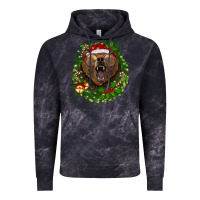 Cloud Black christmas bear  wreath Vintage Hoodie - BarkalooDesign