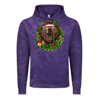 Cloud Purple christmas bear  wreath Vintage Hoodie - BarkalooDesign