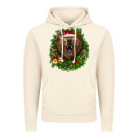 Vintage Artic christmas bear  wreath Vintage Hoodie - BarkalooDesign