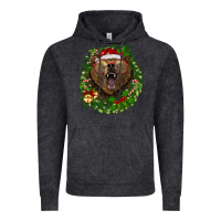 Vintage Black christmas bear  wreath Vintage Hoodie - BarkalooDesign