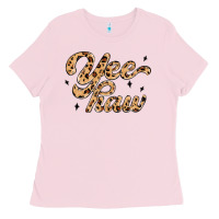 Bubblegum Pink yeehaw Ladies Tee - MaliasSmallBusiness