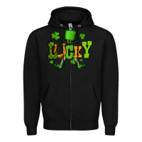 Black St. Patrick's lucky leprechaun Zipper Hoodie - OliviaCreatesArt