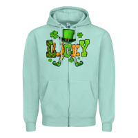Seafoam St. Patrick's lucky leprechaun Zipper Hoodie - OliviaCreatesArt