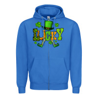 True Royal St. Patrick's lucky leprechaun Zipper Hoodie - OliviaCreatesArt