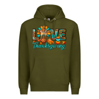 Army Green Love Thanksgiving Gobble And Frappe Premium Hoodie - FaDigitalArtStudio