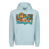 Blue Mist Love Thanksgiving Gobble And Frappe Premium Hoodie - FaDigitalArtStudio