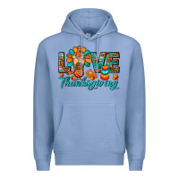 Colony Blue Love Thanksgiving Gobble And Frappe Premium Hoodie - FaDigitalArtStudio