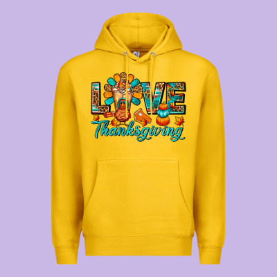 Love Thanksgiving Gobble And Frappe Premium Hoodie Designed By Fadigitalartstudio