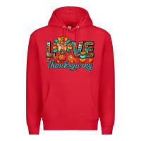 Red Love Thanksgiving Gobble And Frappe Premium Hoodie - FaDigitalArtStudio