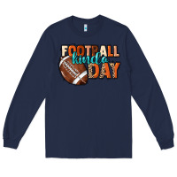 Navy Football kinda day Long Sleeve Tee - NancyCooperArtShop