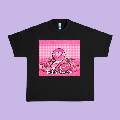 Tackle Cancer Pumpkins Football And Ribbon Urban Heavy Tee Designed By Jasminsmagicworld