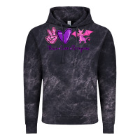 Cloud Black Peace Love Dragons Vintage Hoodie - RanaPortraitStore