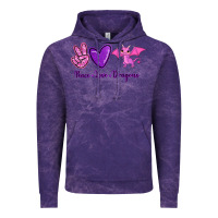 Cloud Purple Peace Love Dragons Vintage Hoodie - RanaPortraitStore