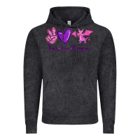 Vintage Black Peace Love Dragons Vintage Hoodie - RanaPortraitStore