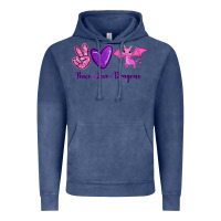 Vintage Denim Peace Love Dragons Vintage Hoodie - RanaPortraitStore