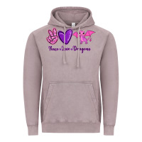 Vintage Zinc Peace Love Dragons Vintage Hoodie - RanaPortraitStore