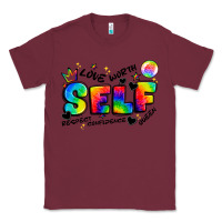 Burgundy self love tie dye Classic Tee - Artiststas