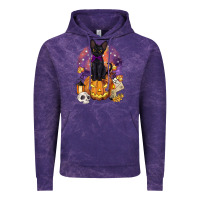 Cloud Purple halloween black cat pumpkin Vintage Hoodie - BarkalooDesign