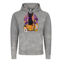 Cloud Rock halloween black cat pumpkin Vintage Hoodie - BarkalooDesign