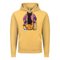 Vintage Mustard halloween black cat pumpkin Vintage Hoodie - BarkalooDesign