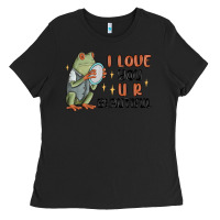 Black i love you u r beautiful frog Ladies Tee - MaliasSmallBusiness