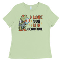 Matcha i love you u r beautiful frog Ladies Tee - MaliasSmallBusiness
