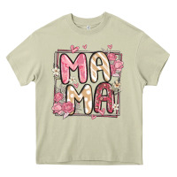Mossy floral mama Heavy Core Tee - MaliasSmallBusiness