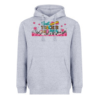 Heather Grey best teacher ever libbey glass Heavyweight Hoodie - BundleAndBundleShop