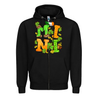 Black St. Patrick's Day mini Zipper Hoodie - OliviaCreatesArt