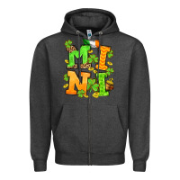 Charcoal Heather St. Patrick's Day mini Zipper Hoodie - OliviaCreatesArt