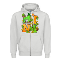 Dove Grey St. Patrick's Day mini Zipper Hoodie - OliviaCreatesArt