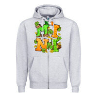 Heather Grey St. Patrick's Day mini Zipper Hoodie - OliviaCreatesArt